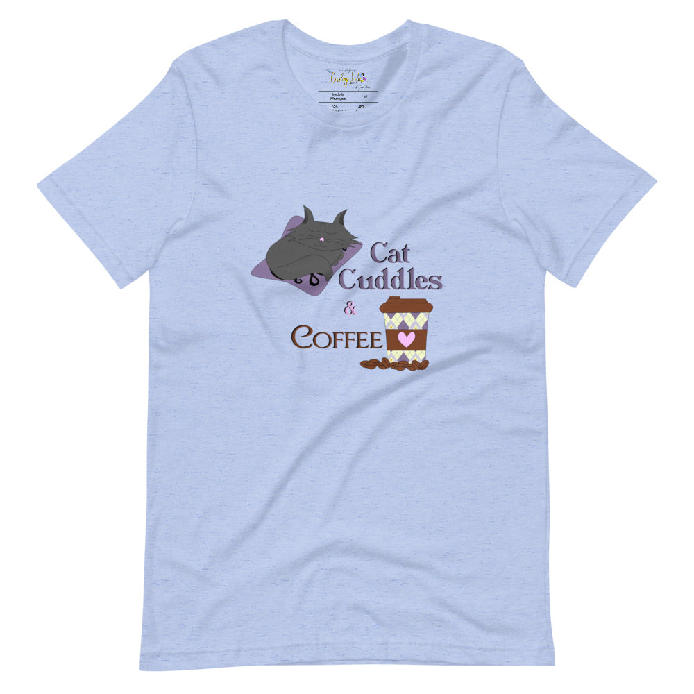 Cat Cuddles & Coffee Short-Sleeve Unisex T-Shirt