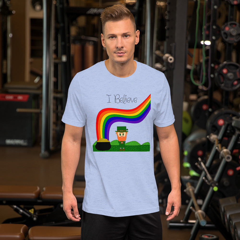 I Believe - Leprechaun Short-Sleeve Unisex T-Shirt