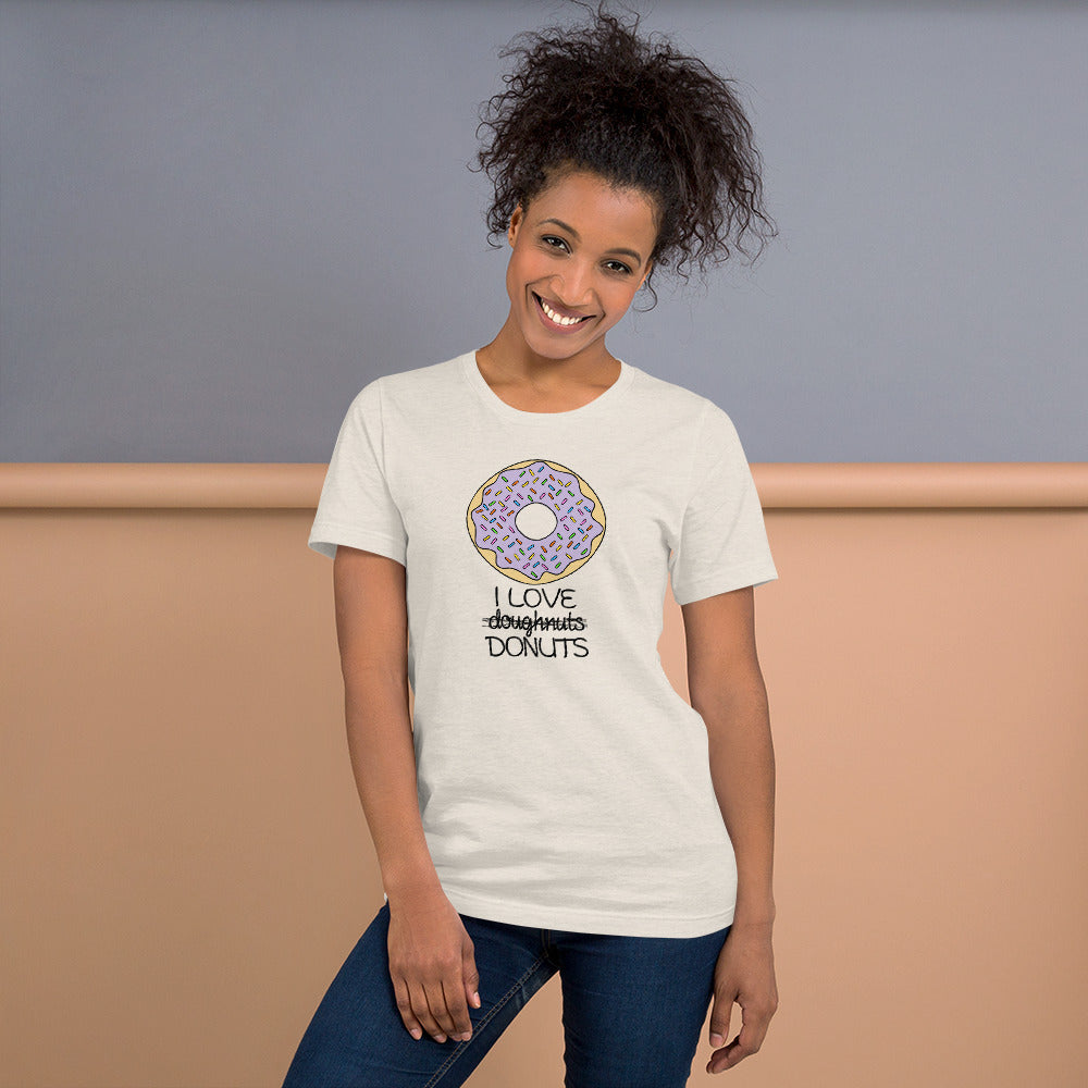 I Love Donuts Short-Sleeve Unisex T-Shirt