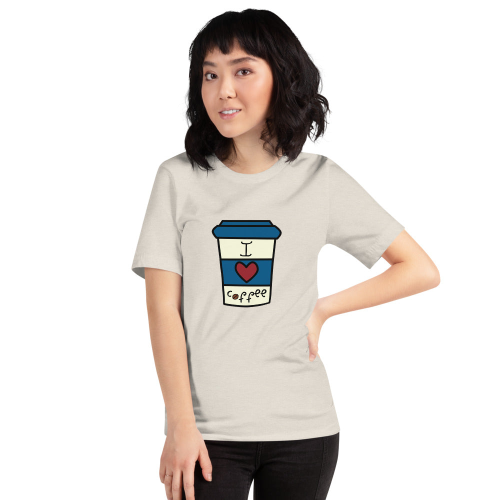 I Love Coffee Cup Short-Sleeve Unisex T-Shirt