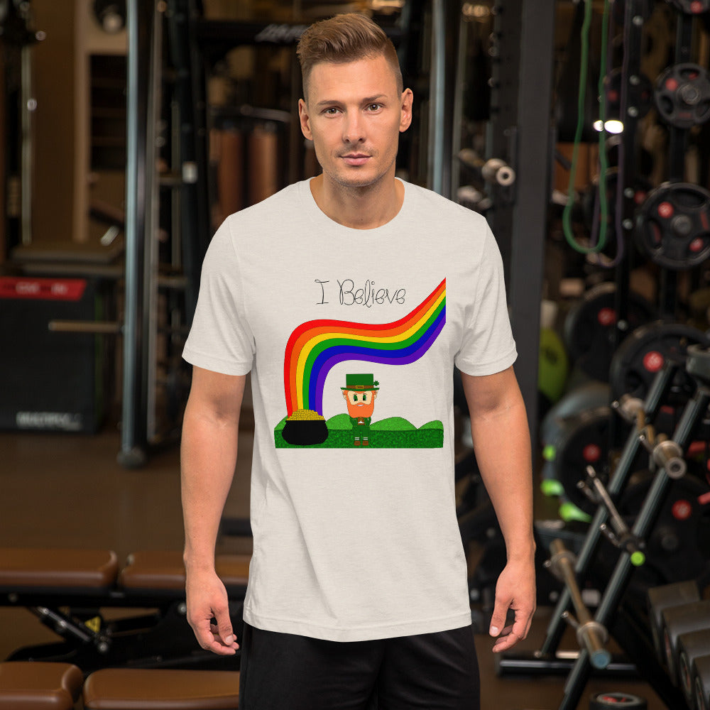 I Believe - Leprechaun Short-Sleeve Unisex T-Shirt