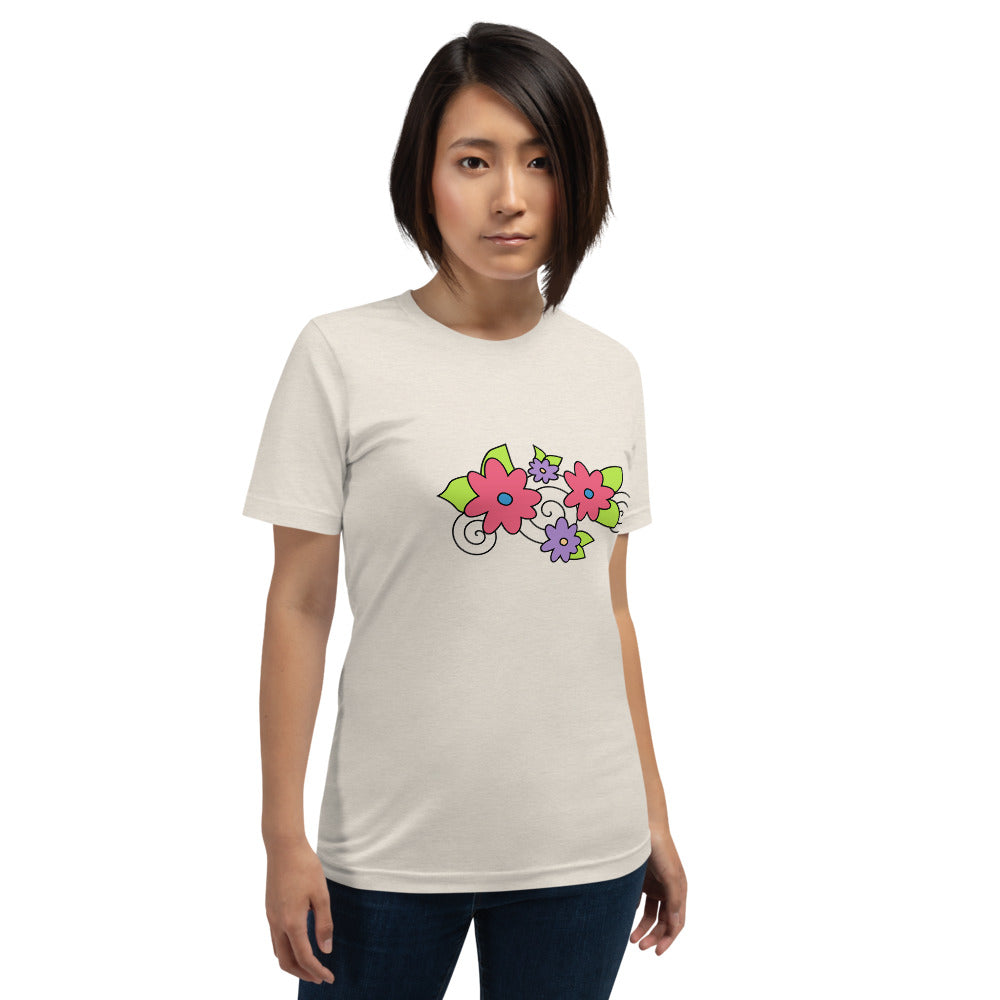 Florals & Spirals Short-Sleeve Unisex T-Shirt