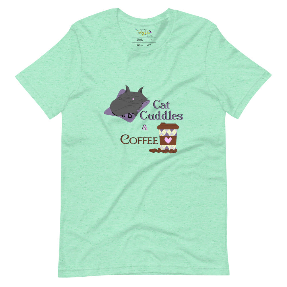 Cat Cuddles & Coffee Short-Sleeve Unisex T-Shirt