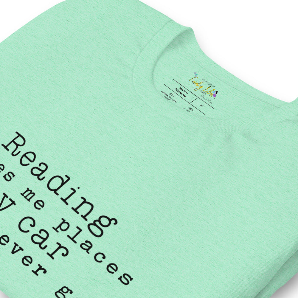 Reading Takes Me Places Short-Sleeve Unisex T-Shirt