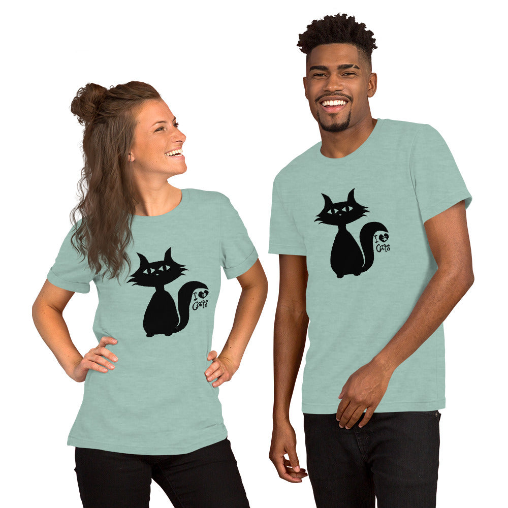 I Love Cats Short-Sleeve Unisex T-Shirt