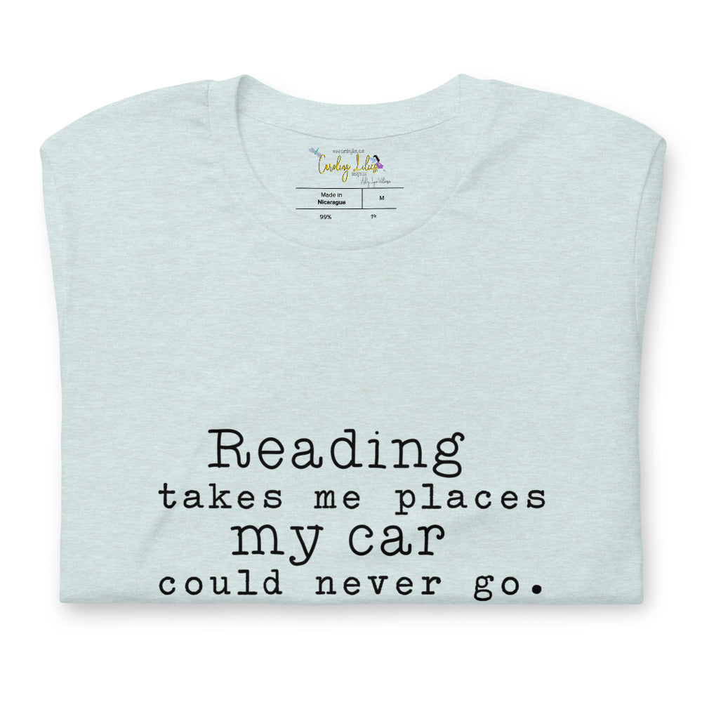 Reading Takes Me Places Short-Sleeve Unisex T-Shirt