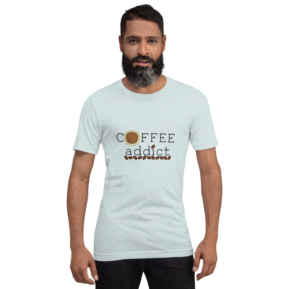 Coffee Addict With Beans Short-Sleeve Unisex T-Shirt