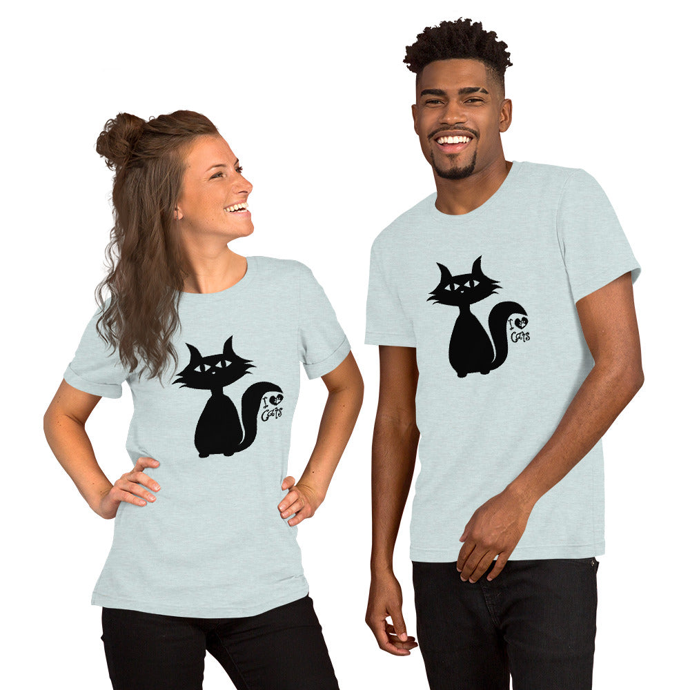 I Love Cats Short-Sleeve Unisex T-Shirt