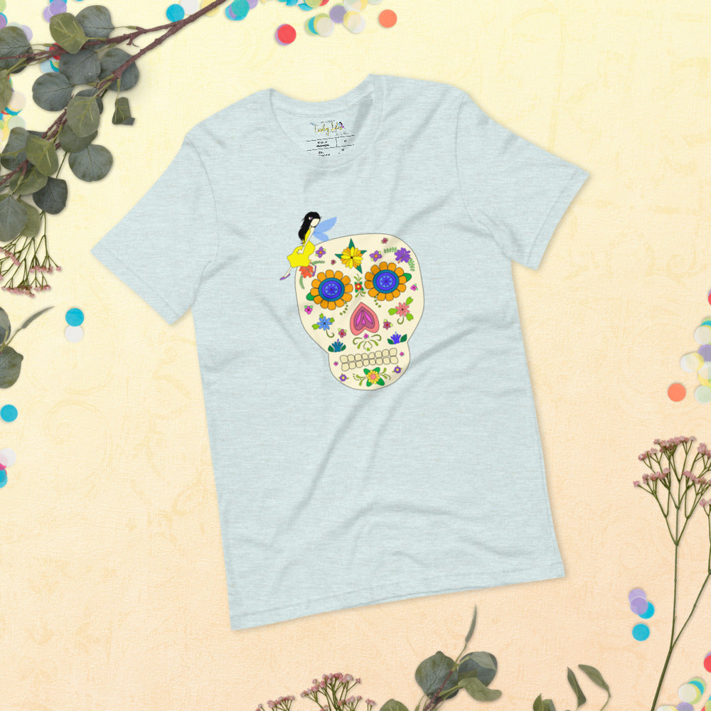 A Fairy, A Skull & Some Flowers Short-Sleeve Unisex T-Shirt