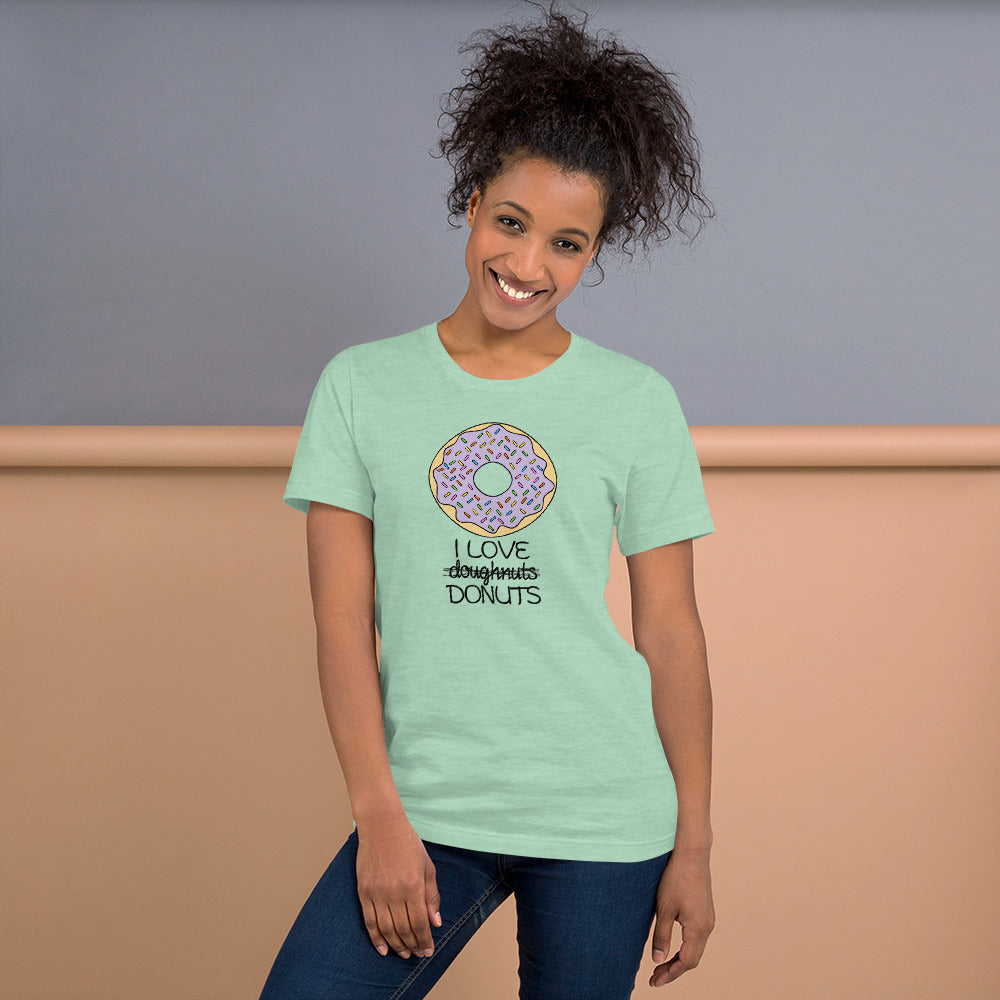 I Love Donuts Short-Sleeve Unisex T-Shirt