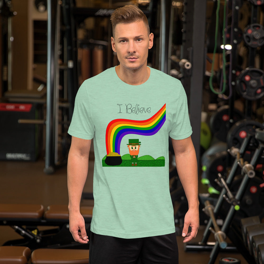 I Believe - Leprechaun Short-Sleeve Unisex T-Shirt