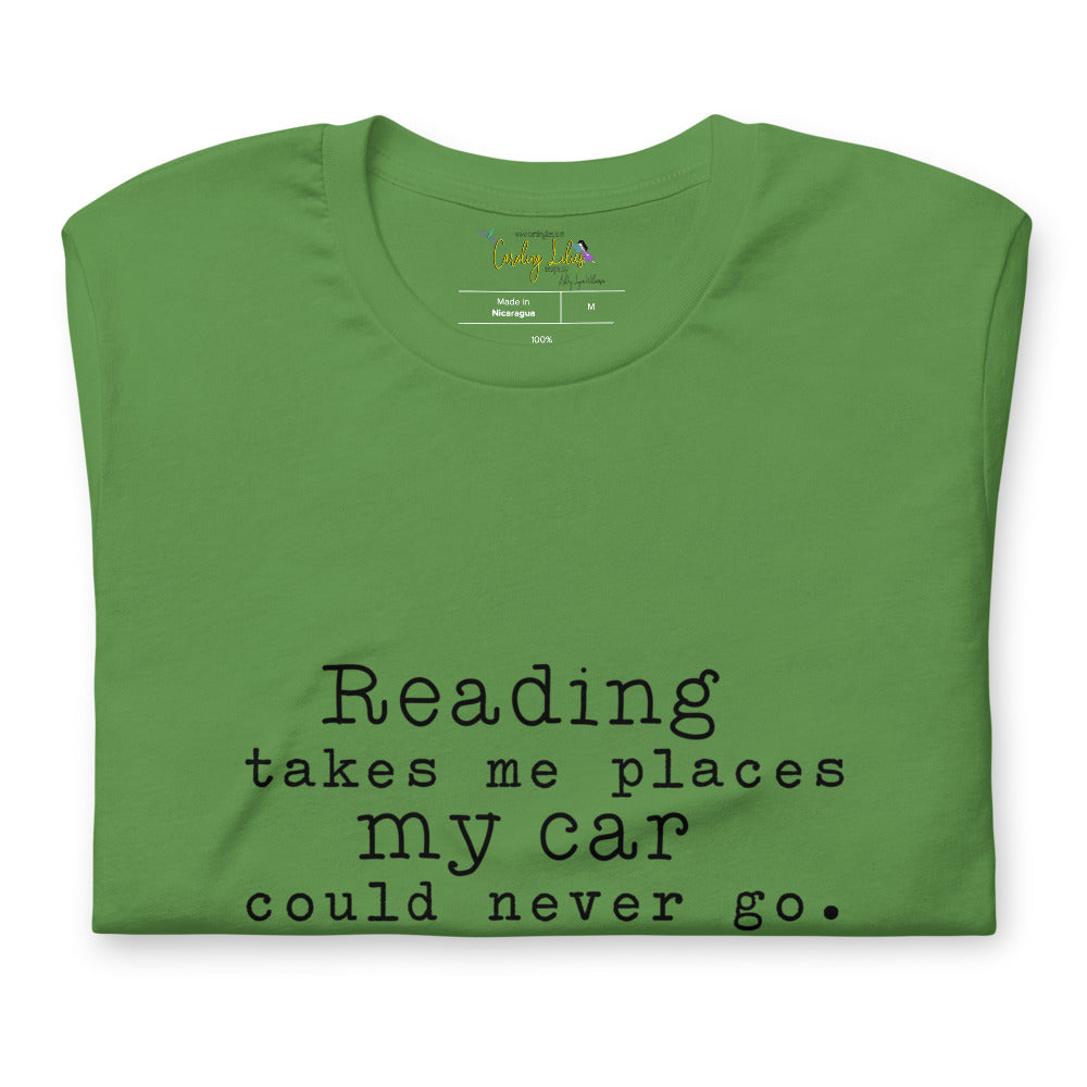 Reading Takes Me Places Short-Sleeve Unisex T-Shirt