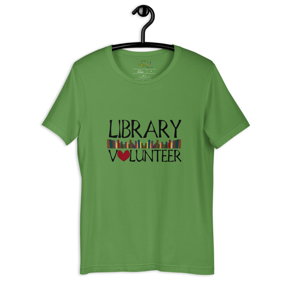 Library Volunteer With Books Short-Sleeve Unisex T-Shirt