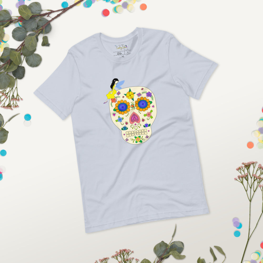 A Fairy, A Skull & Some Flowers Short-Sleeve Unisex T-Shirt