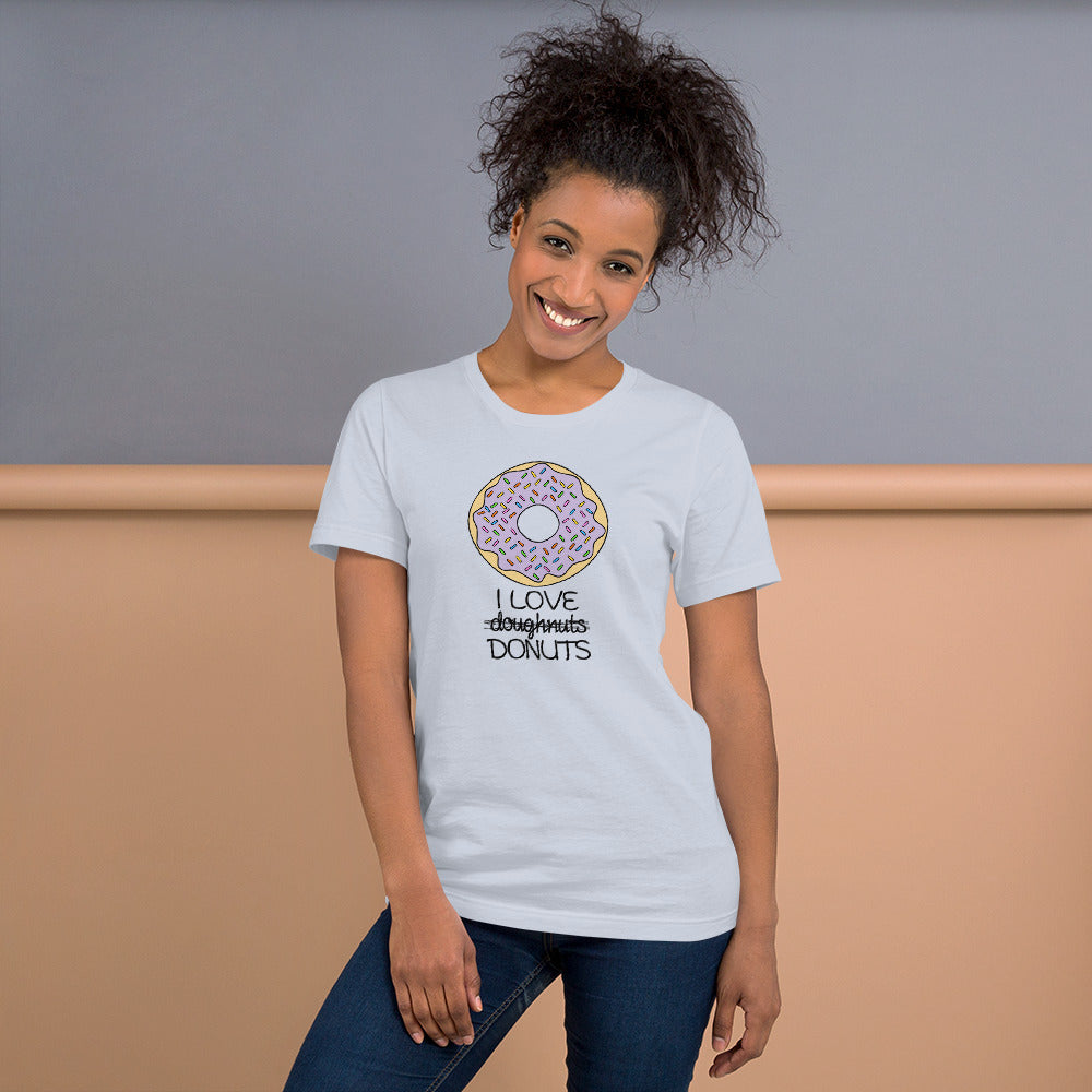 I Love Donuts Short-Sleeve Unisex T-Shirt