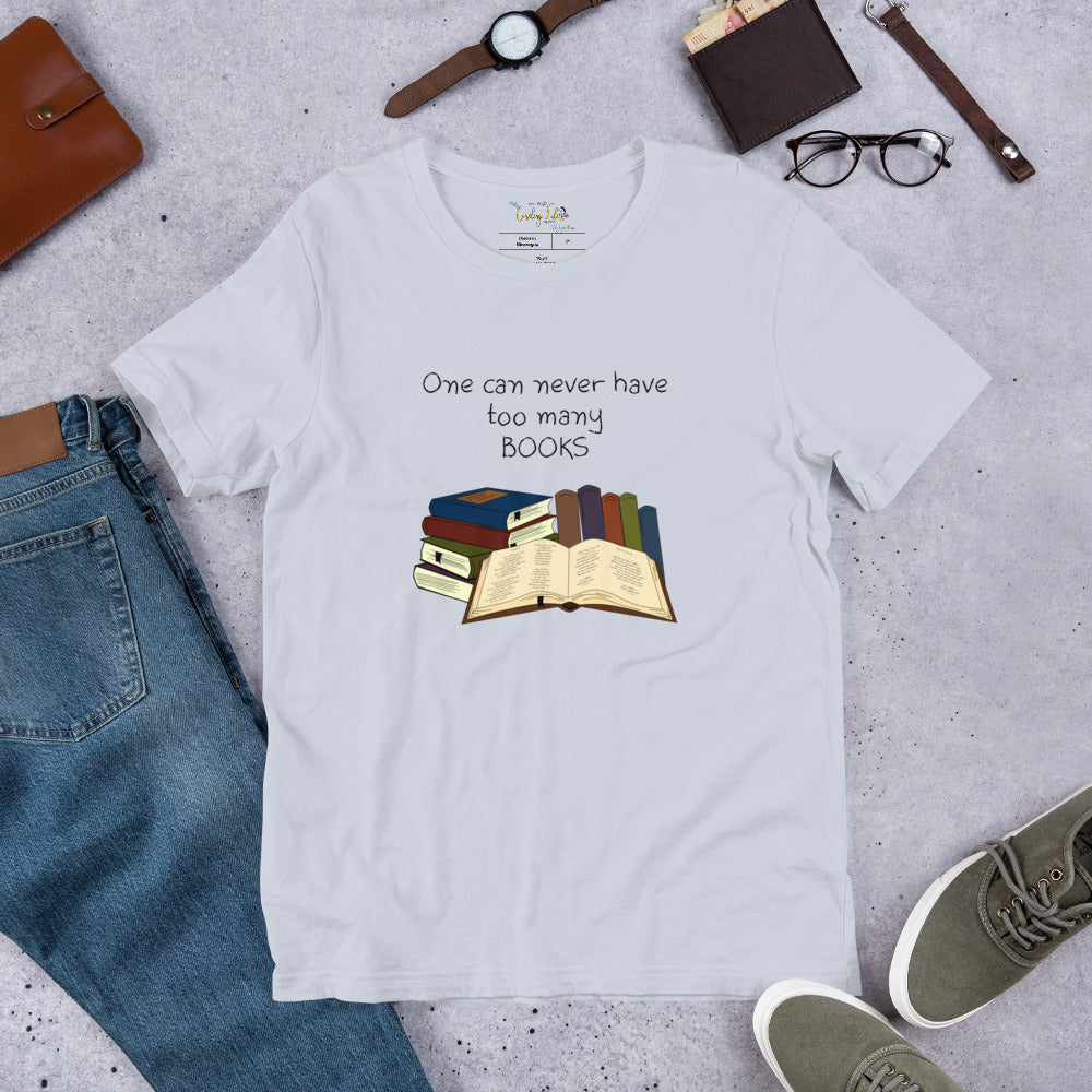 Never Too Many Books Short-Sleeve Unisex T-Shirt