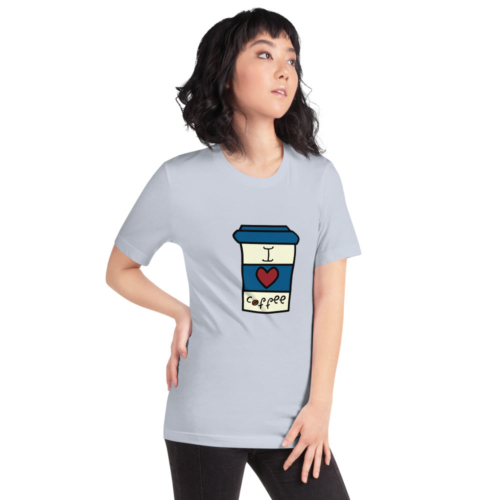 I Love Coffee Cup Short-Sleeve Unisex T-Shirt