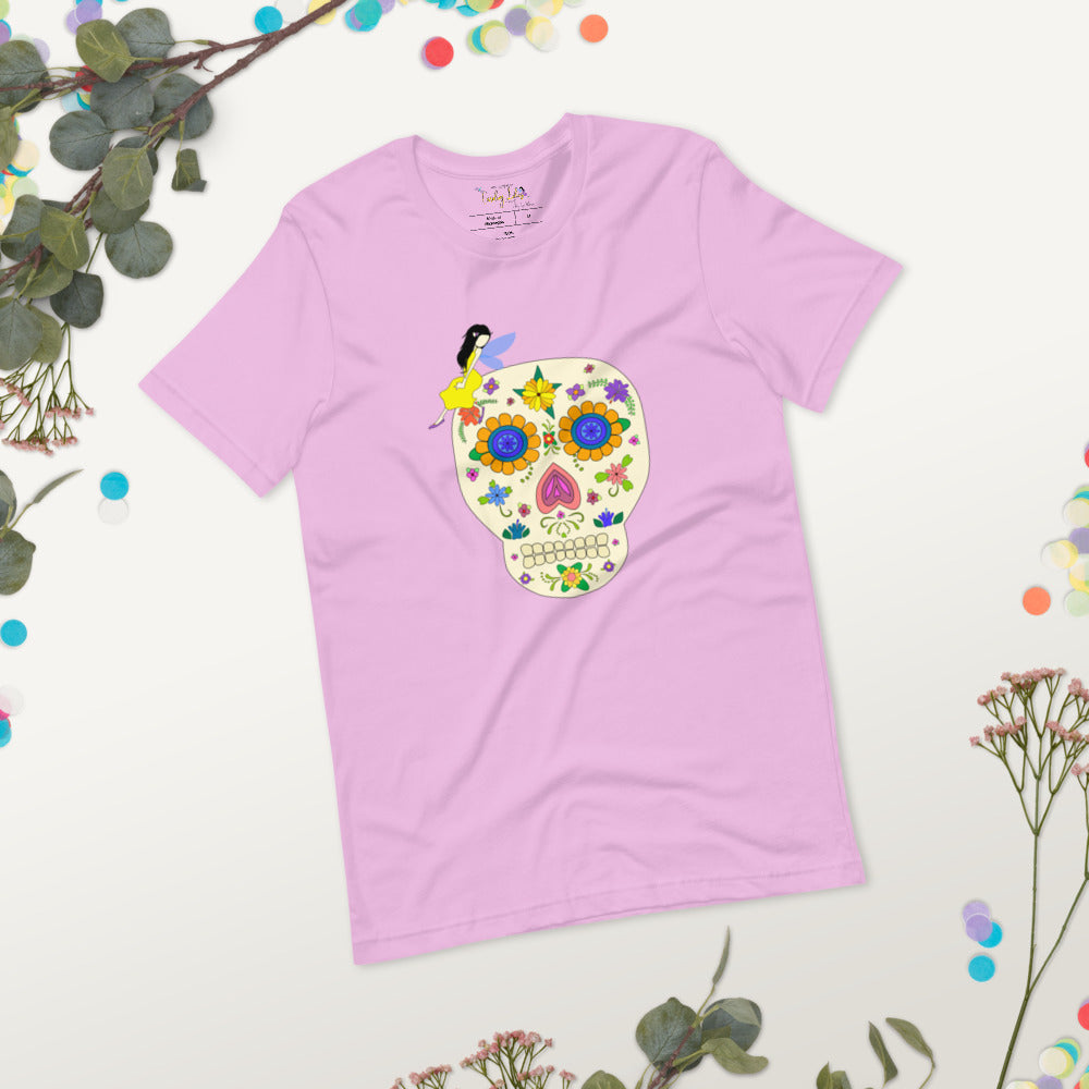 A Fairy, A Skull & Some Flowers Short-Sleeve Unisex T-Shirt