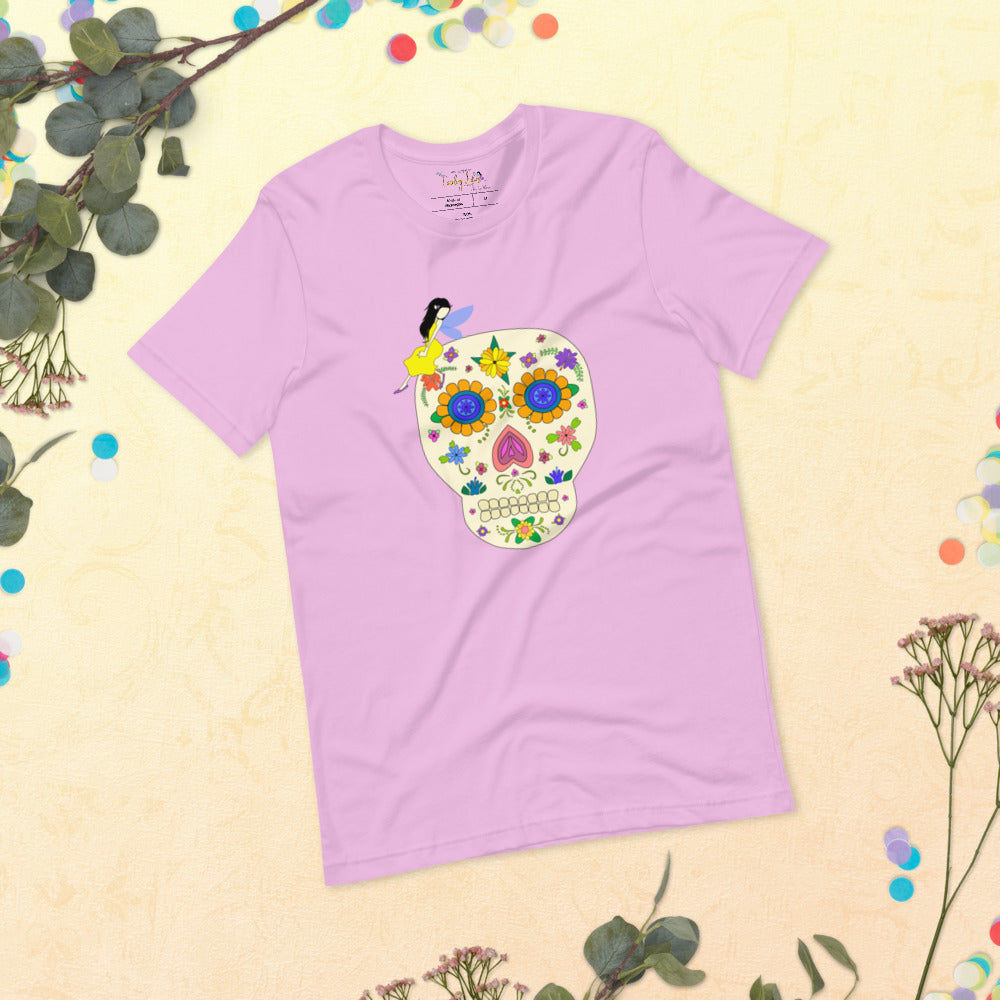 A Fairy, A Skull & Some Flowers Short-Sleeve Unisex T-Shirt