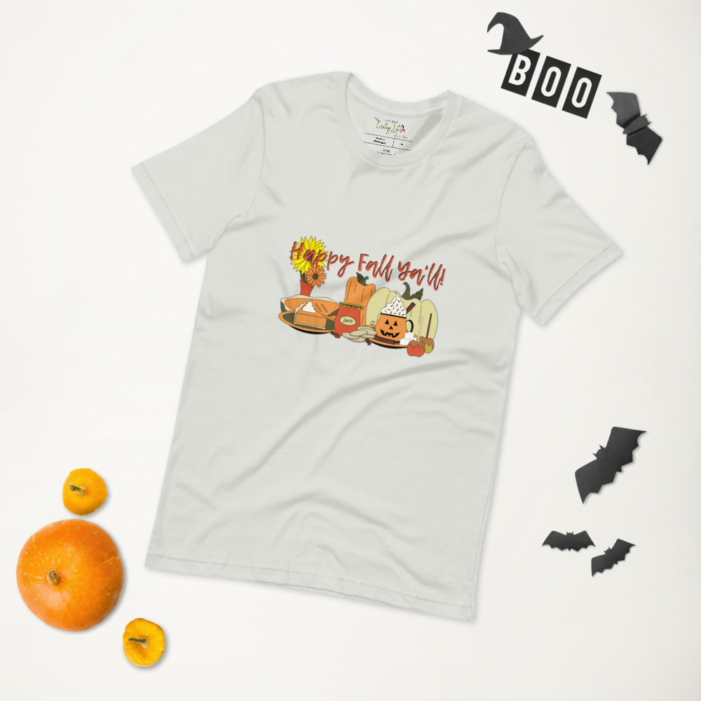 Happy Fall Y'all Short-Sleeve Unisex T-Shirt