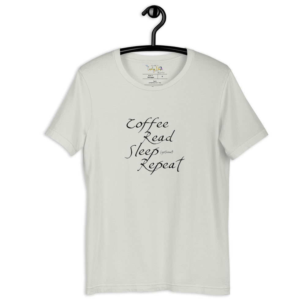 Coffee, Read, Sleep, Repeat Short-Sleeve Unisex T-Shirt