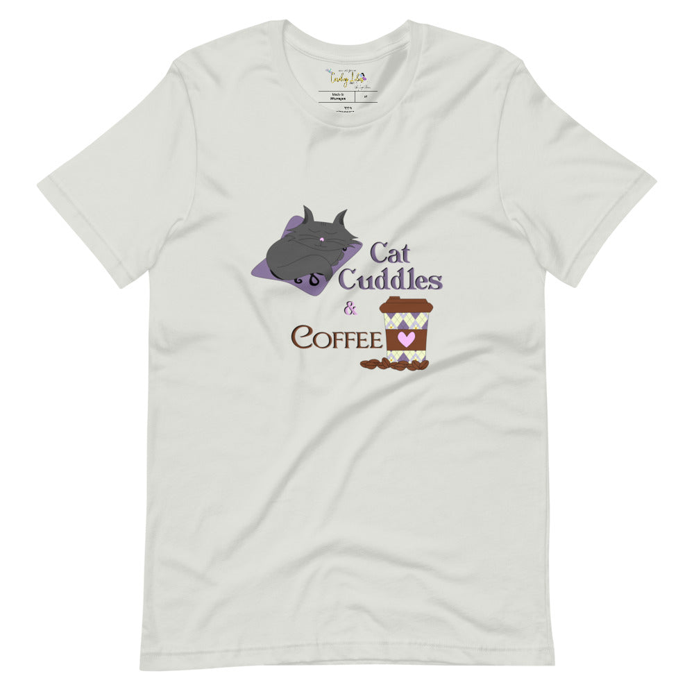 Cat Cuddles & Coffee Short-Sleeve Unisex T-Shirt