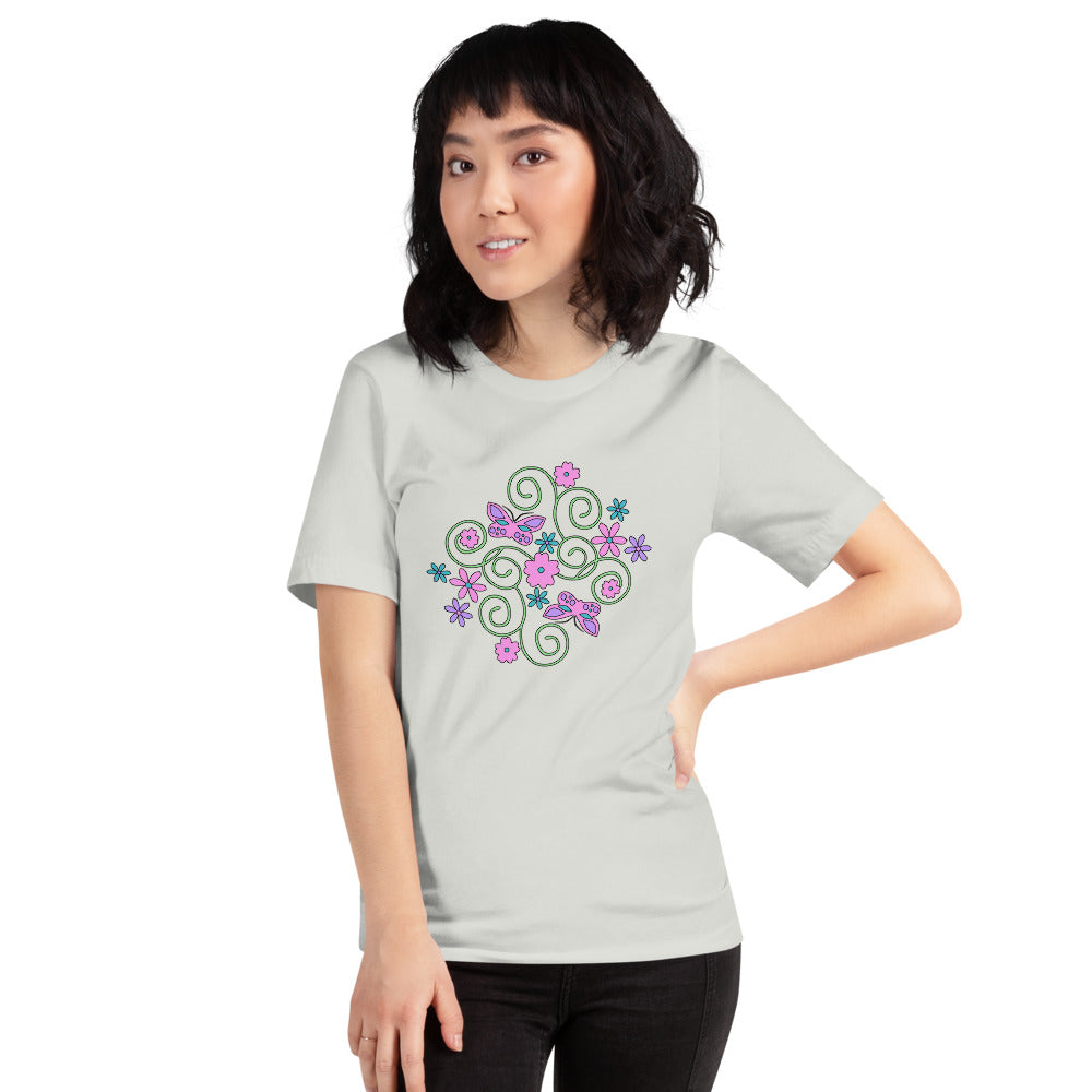 Butterflies & Florals Short-Sleeve Unisex T-Shirt