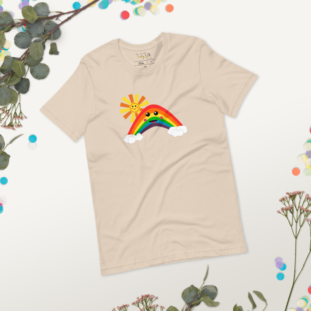 Happy Rainbow Short-Sleeve Unisex T-Shirt