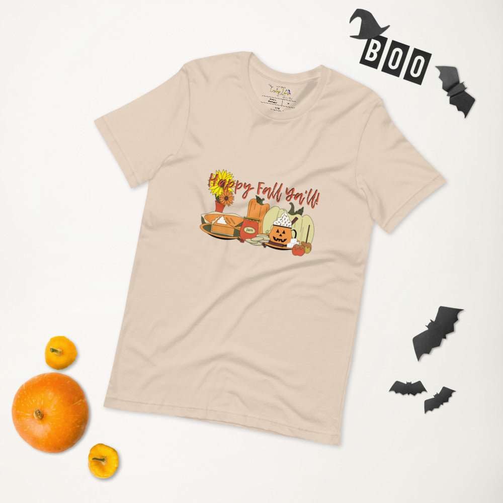 Happy Fall Y'all Short-Sleeve Unisex T-Shirt