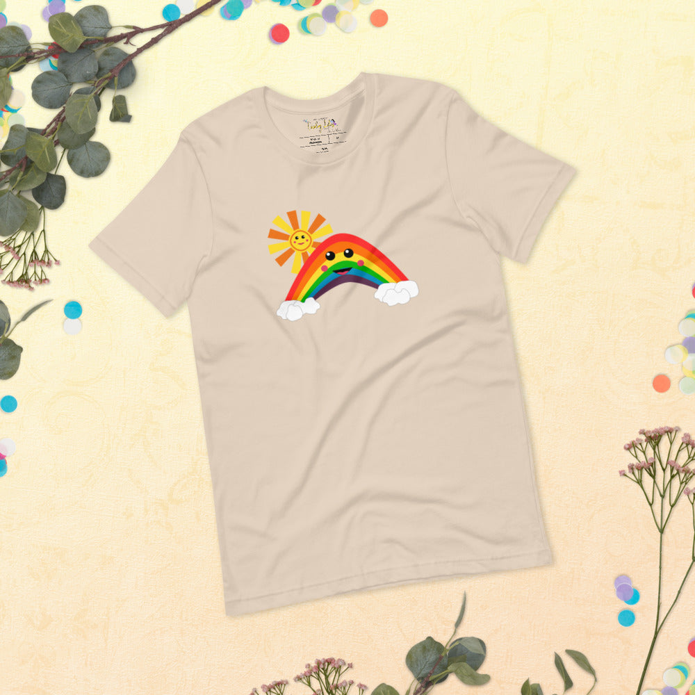 Happy Rainbow Short-Sleeve Unisex T-Shirt