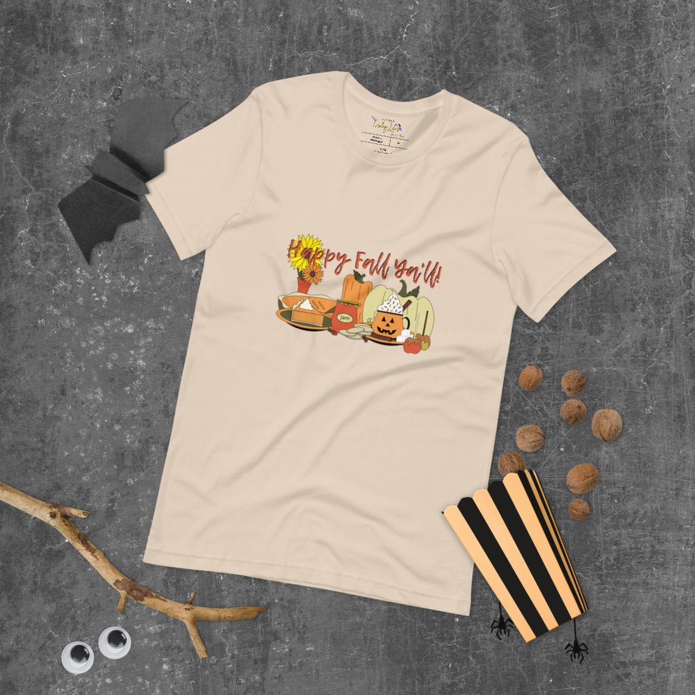 Happy Fall Y'all Short-Sleeve Unisex T-Shirt