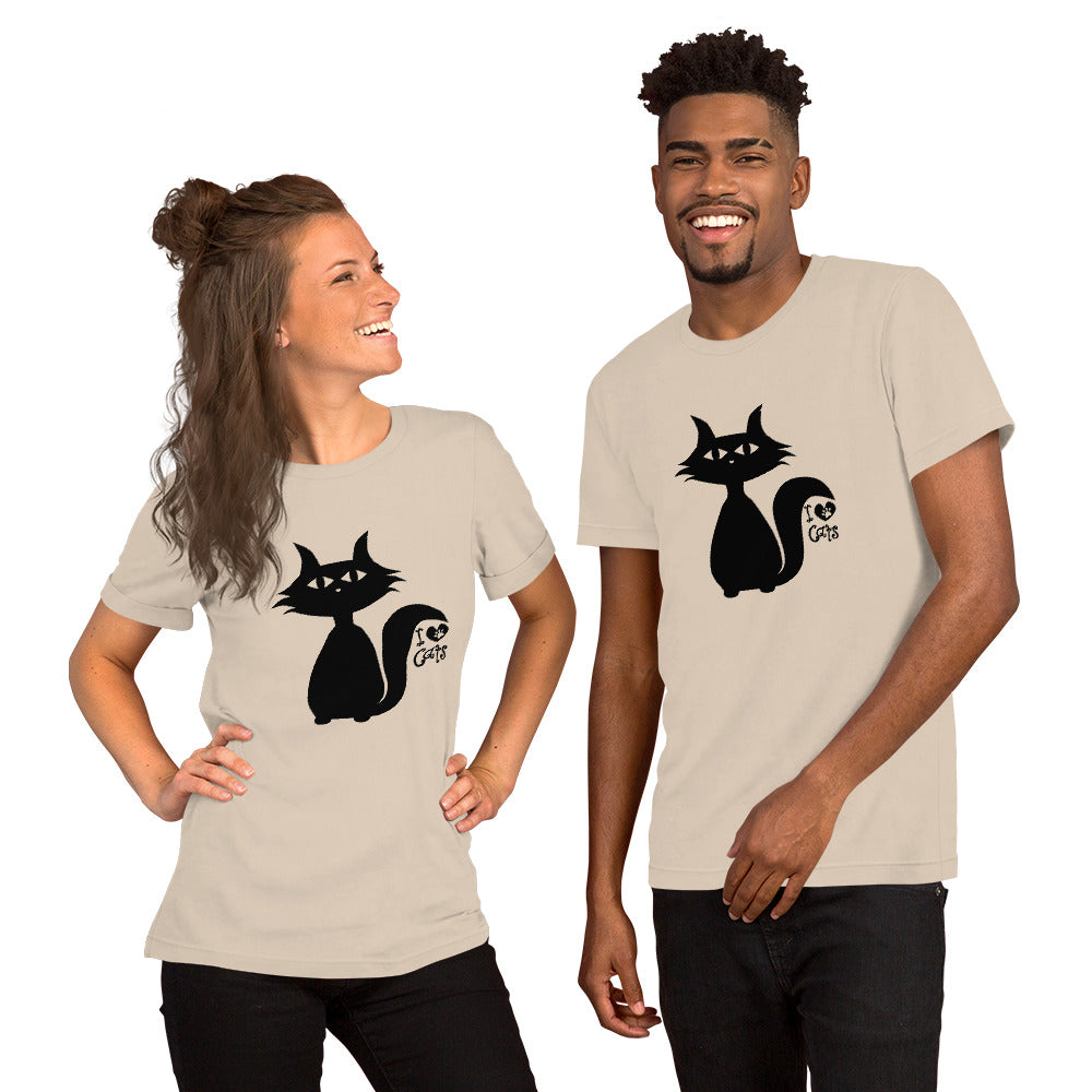 I Love Cats Short-Sleeve Unisex T-Shirt