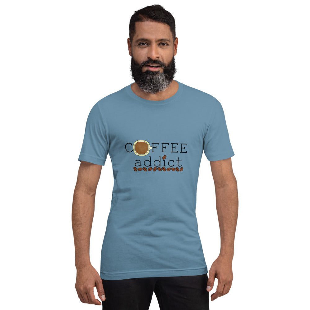 Coffee Addict With Beans Short-Sleeve Unisex T-Shirt