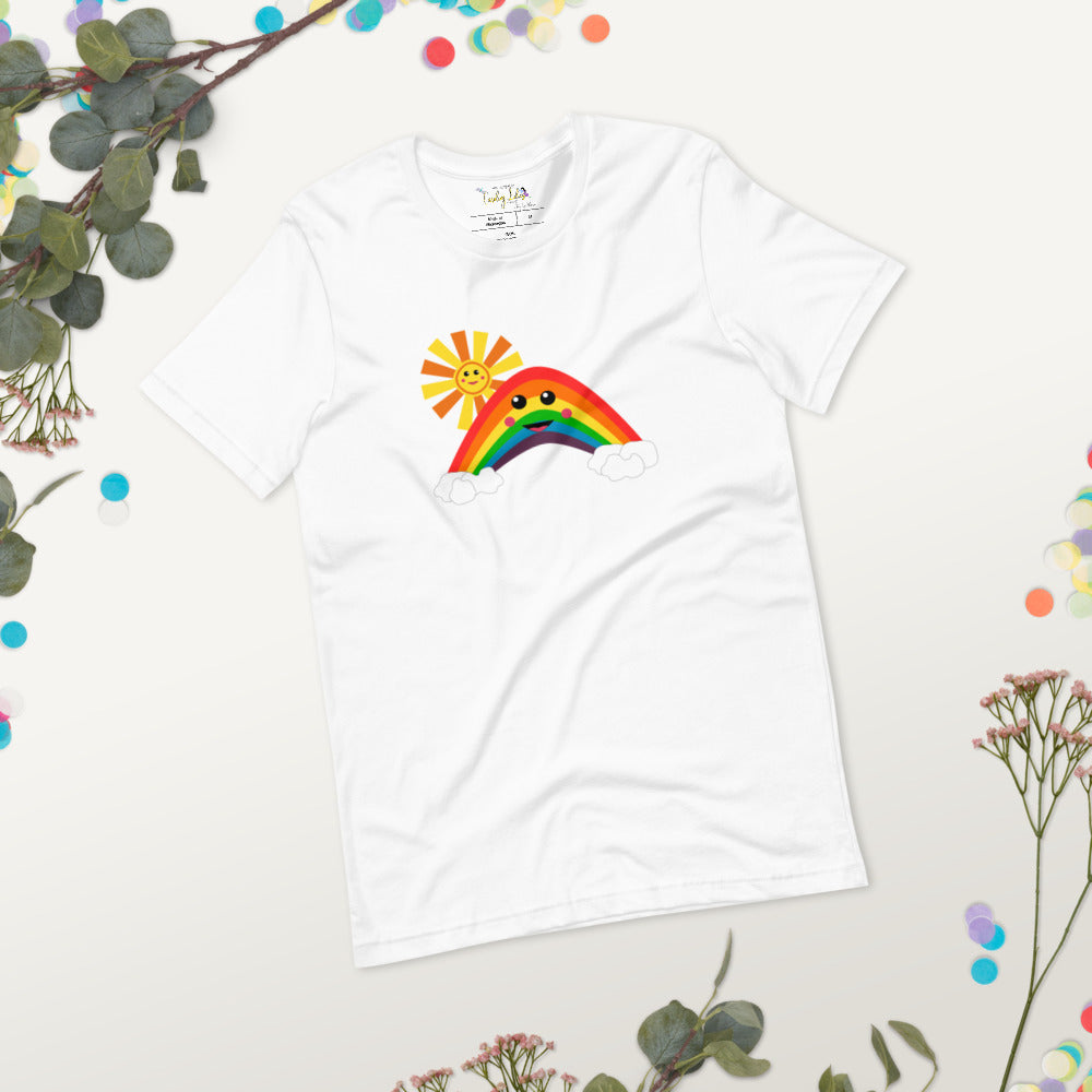 Happy Rainbow Short-Sleeve Unisex T-Shirt