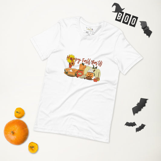 Happy Fall Y'all Short-Sleeve Unisex T-Shirt