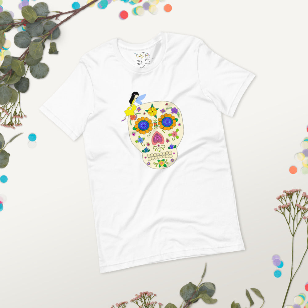 A Fairy, A Skull & Some Flowers Short-Sleeve Unisex T-Shirt