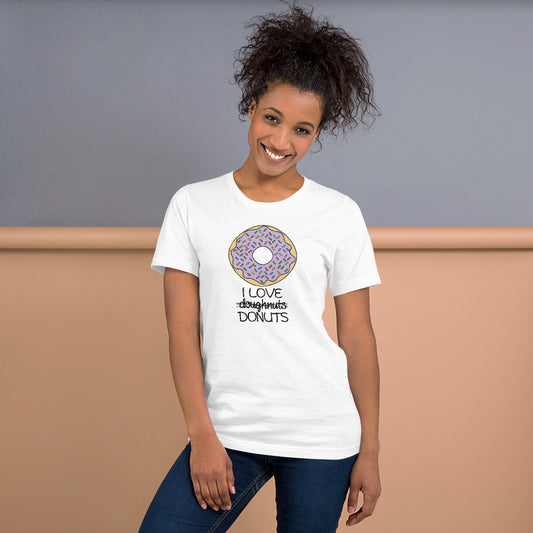 I Love Donuts Short-Sleeve Unisex T-Shirt