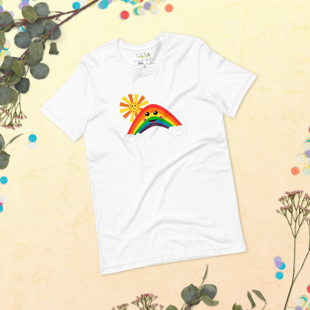 Happy Rainbow Short-Sleeve Unisex T-Shirt