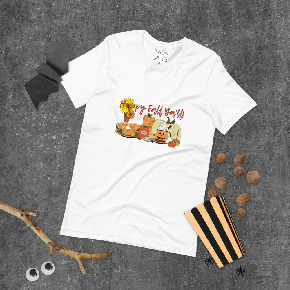 Happy Fall Y'all Short-Sleeve Unisex T-Shirt