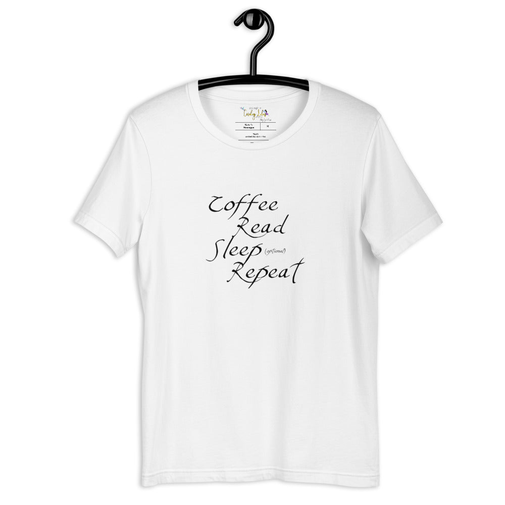 Coffee, Read, Sleep, Repeat Short-Sleeve Unisex T-Shirt