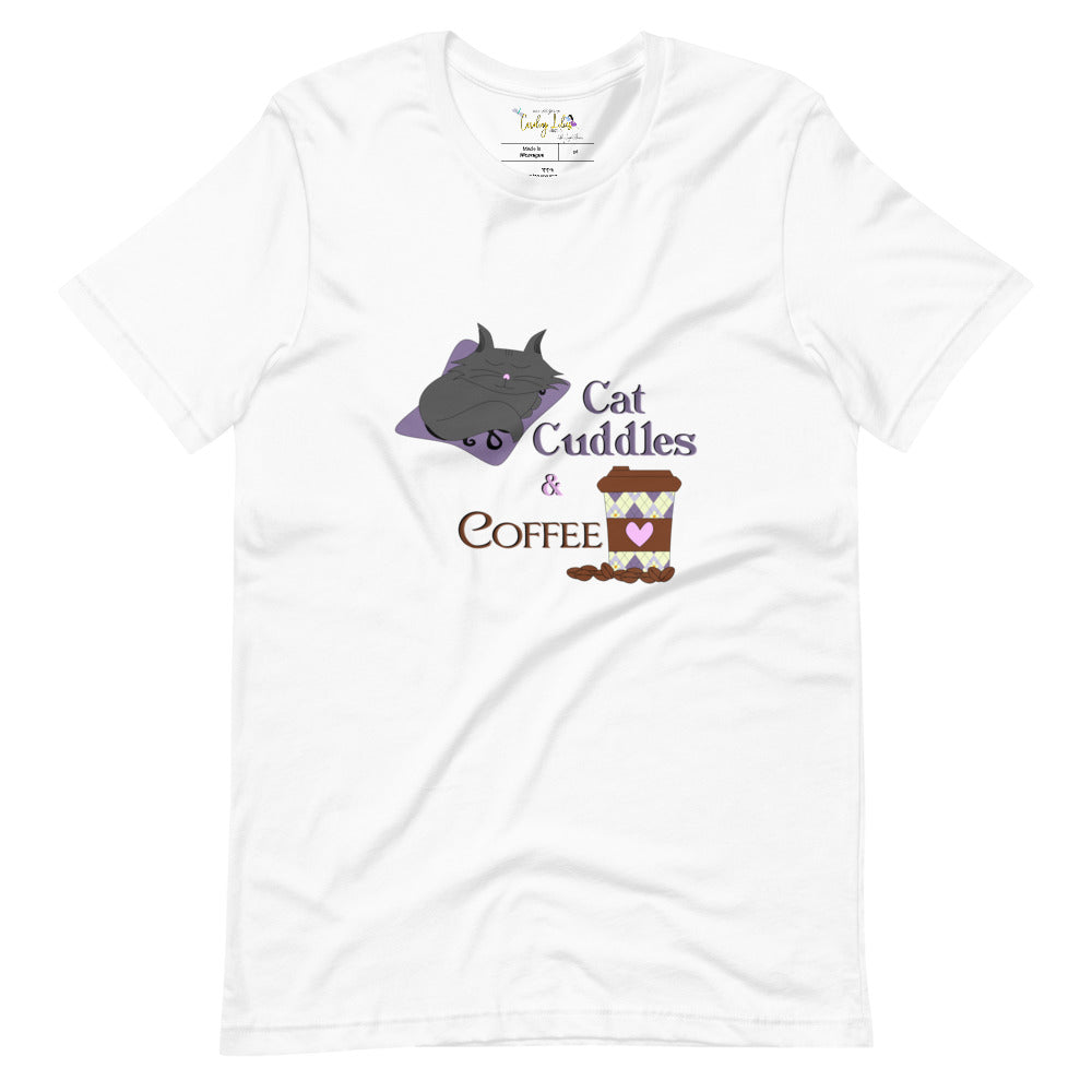 Cat Cuddles & Coffee Short-Sleeve Unisex T-Shirt