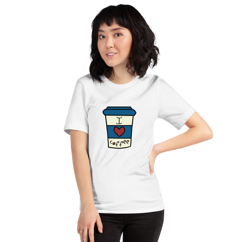 I Love Coffee Cup Short-Sleeve Unisex T-Shirt