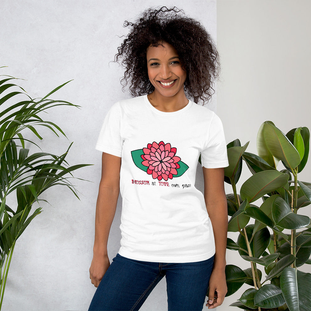 Blossom At Your Pace Short-Sleeve Unisex T-Shirt