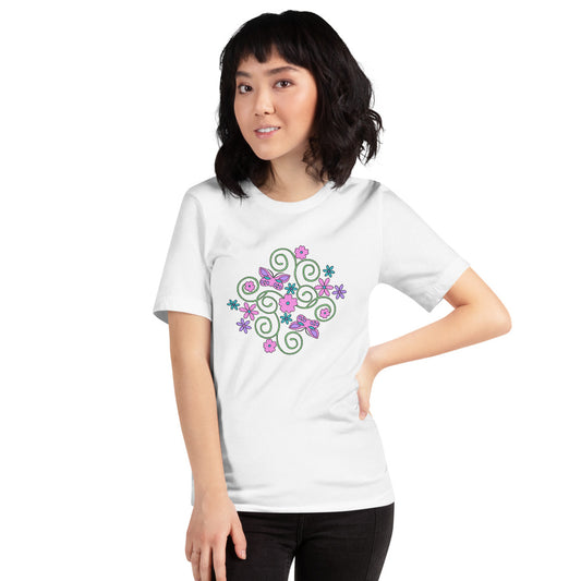 Butterflies & Florals Short-Sleeve Unisex T-Shirt