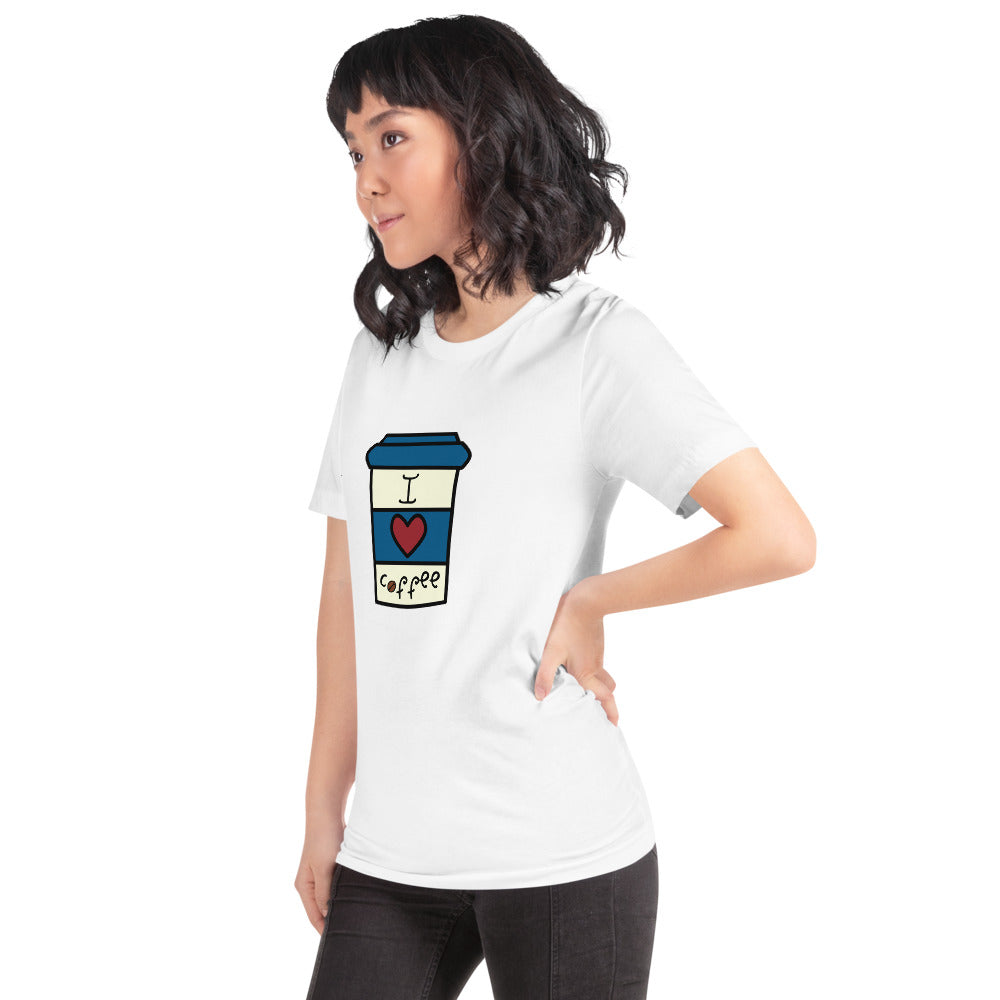 I Love Coffee Cup Short-Sleeve Unisex T-Shirt