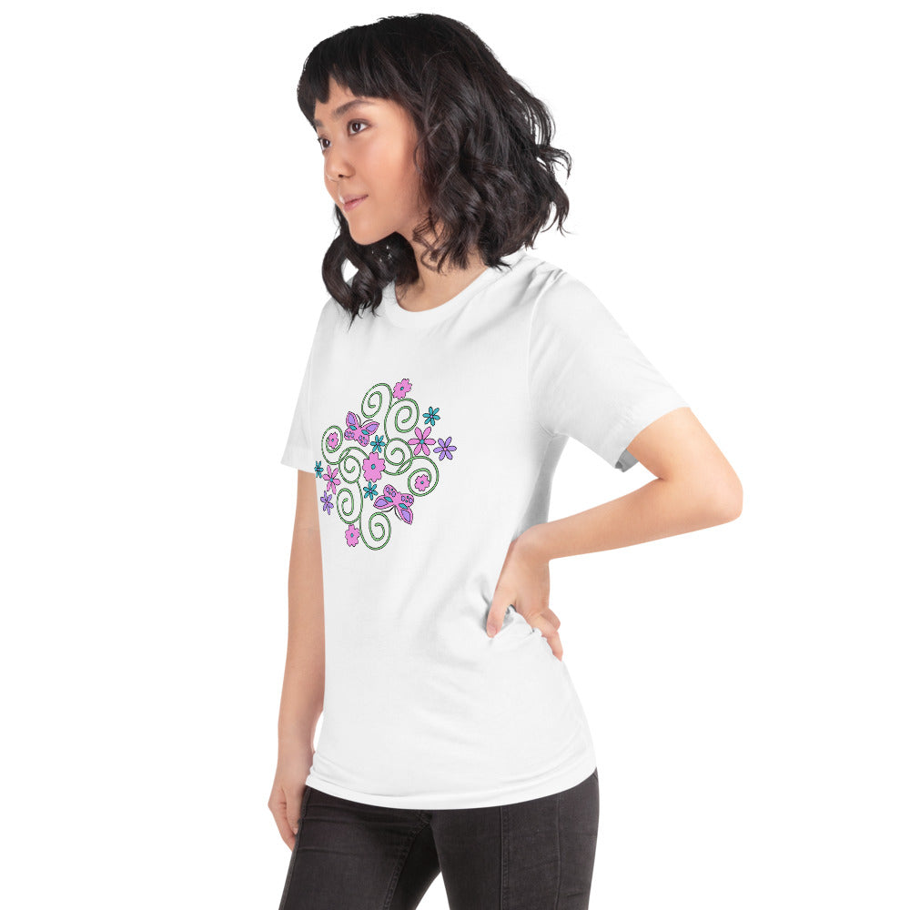 Butterflies & Florals Short-Sleeve Unisex T-Shirt