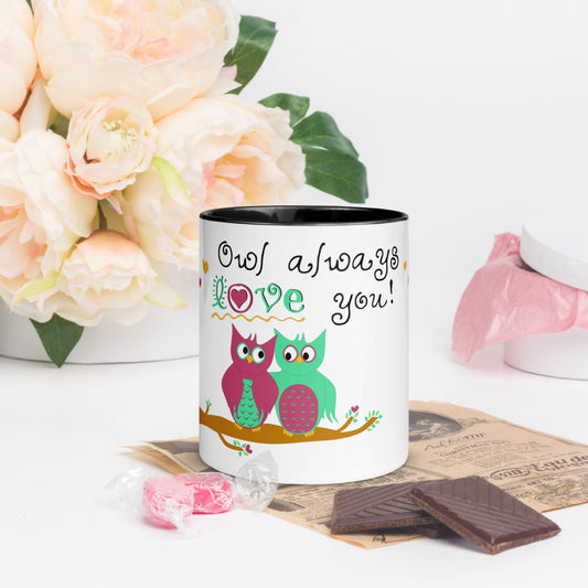Owl Always Love You Mug with Color Inside