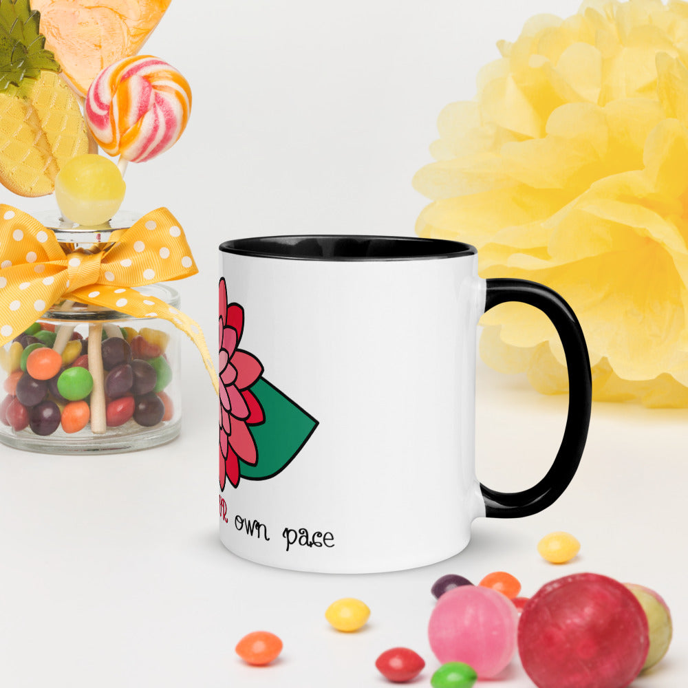 Blossom At Your Pace Mug with Color Inside