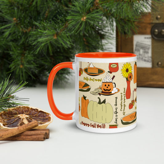 Happy Fall Ya'll Mug with Color Inside