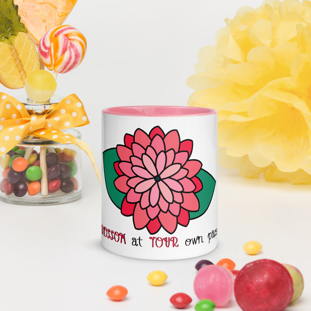 Blossom At Your Pace Mug with Color Inside